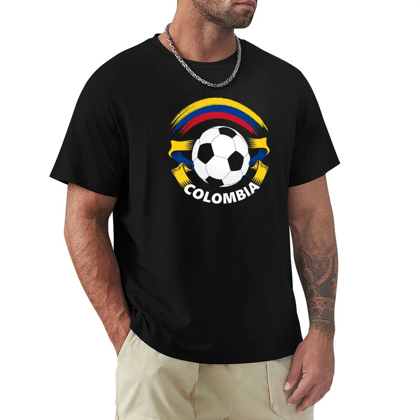 

Colombia Football Soccer Fan Flag T-shirt hippie clothes Aesthetic clothing plus sizes summer tops t shirt men