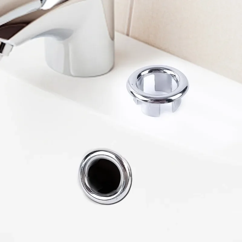 Sink Hole Round Overflow Cover Kitchen Basin Trim Hollow Overflow Ring Plug Bathroom Wash Basin Ring Accessories 4/1pcs