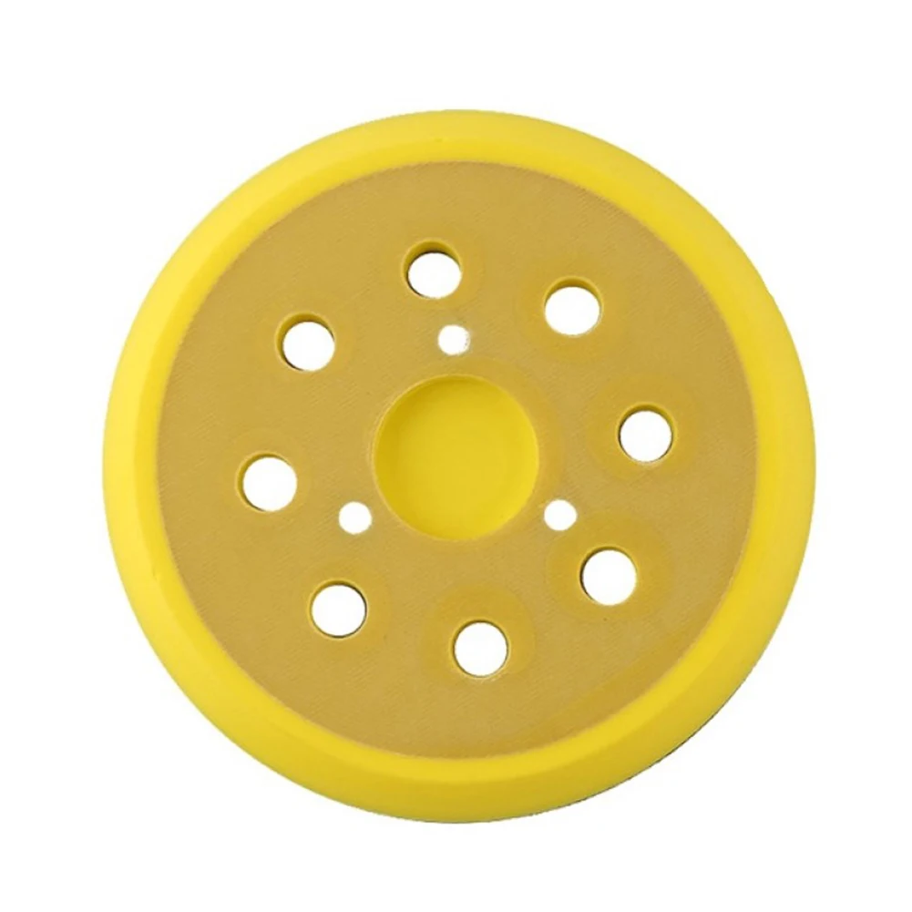 High Quality Rubber Backing Pad Sanding Rubber Yellow And Black 5 Inch / 125mm 8 Holes 3 Nails For Electric Grinder грипсы велосипедные mtb 125mm резина желтые hl gb72 yellow