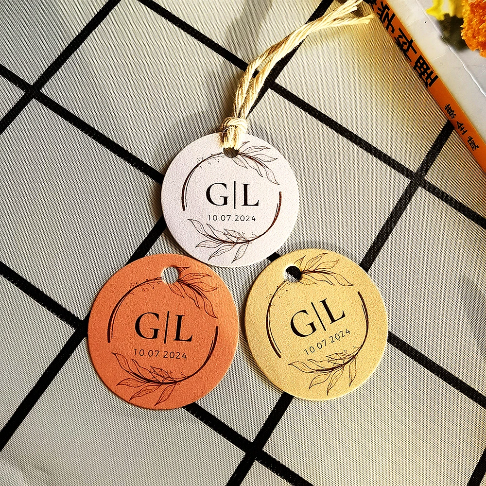 35mm Round Hang Tags Wedding Labels Box Gift Key Candy Wedding Flowers Personalised Tags Hang For Handmade Items wedding place cards,flower bouquet card holders