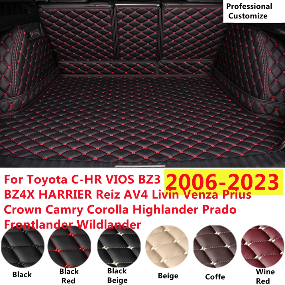 SJ Full Set XPE Car Trunk Mat For Toyota C-HR VIOS BZ3 BZ4X HARRIER Reiz AV4 Livin Venza Prius Crown Camry Corolla Highlander