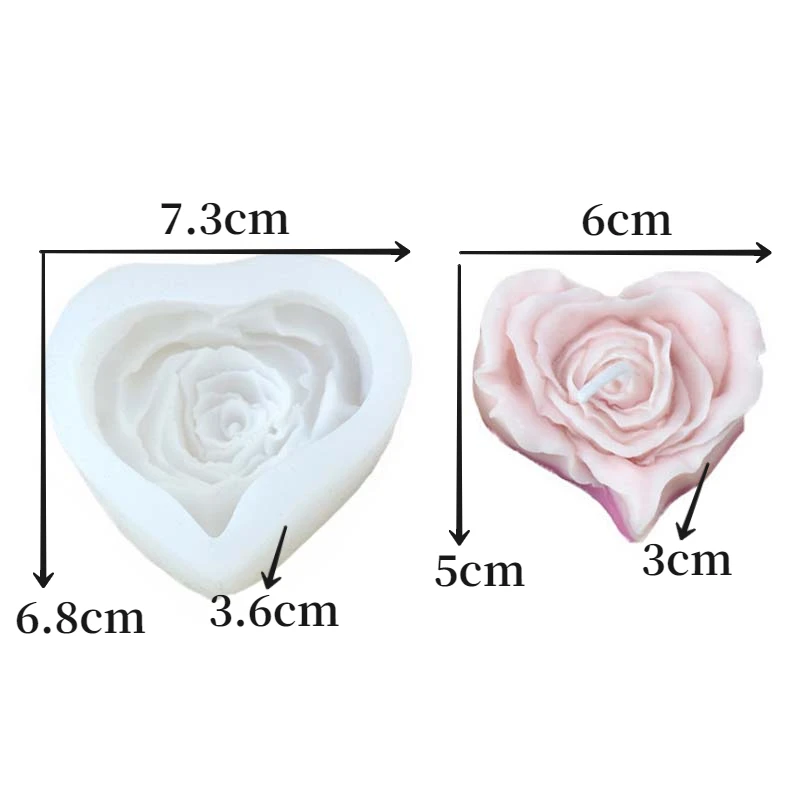Stampi per sapone a forma di peonia Stampo in silicone per sapone a