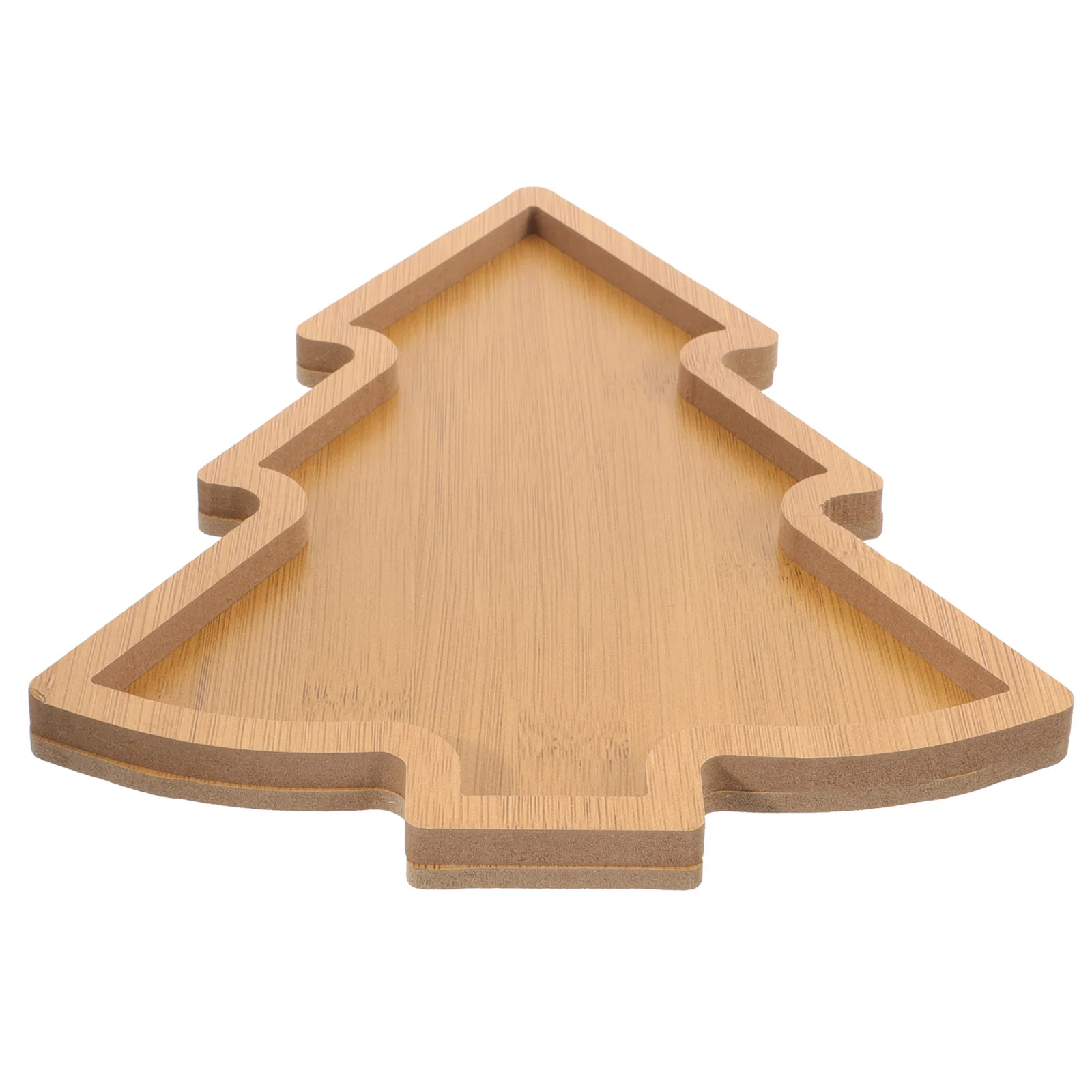 Wooden Christmas Tree Serving Tray for Nuts Fruits Dessert Plates Wood Appetizer Plates Creative Dish Tray Candy