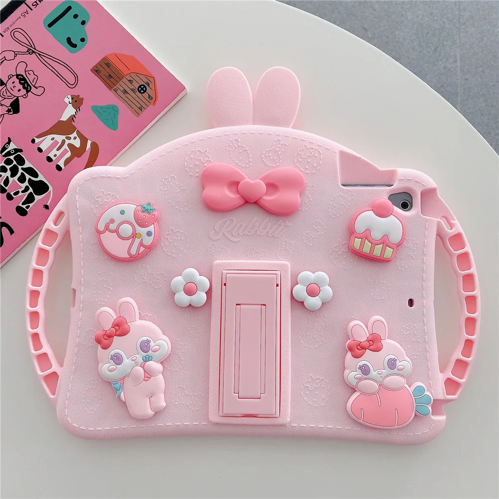 韓国かわいい【byemypie】iPad プロテクター ID photo : Rabbit Amazon.com: Cute Kawaii Bunny for iPad 7th/8th/9th