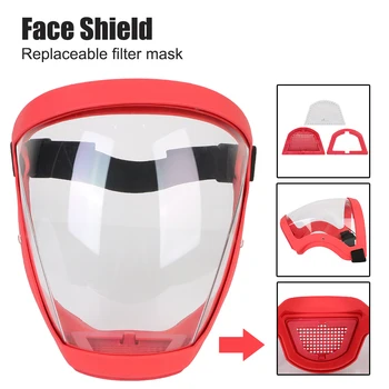 Scudo integrale con filtri moto bicicletta ciclismo maschera per spolverare protezione copertura per il viso maschera a prova di schizzi d'olio attrezzo da cucina