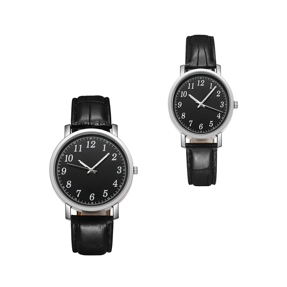 

2 шт., современные наручные часы для пар, простые часы, креативные часы для влюбленных