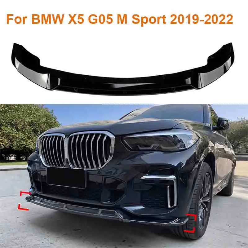

For BMW X5 G05 M Sport 2019-2022 Car Front Bumper lower chin Lip Splitter Diffuser Body Kits Spoiler Bumper Guard Protector