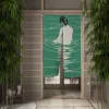 Beautiful Woman Pattern Japanese Door Curtain Showa Beautiful Woman Bedroom Bathroom Semi-Split Private Partition Fabric Curtain 4