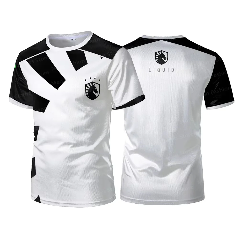 2024 New Team Liquid Esports Uniform T-shirt CSGO LOL DOTA2 Games Contest T Shirt Casual Breathable Sports Jersey Boys Tops Tees 2