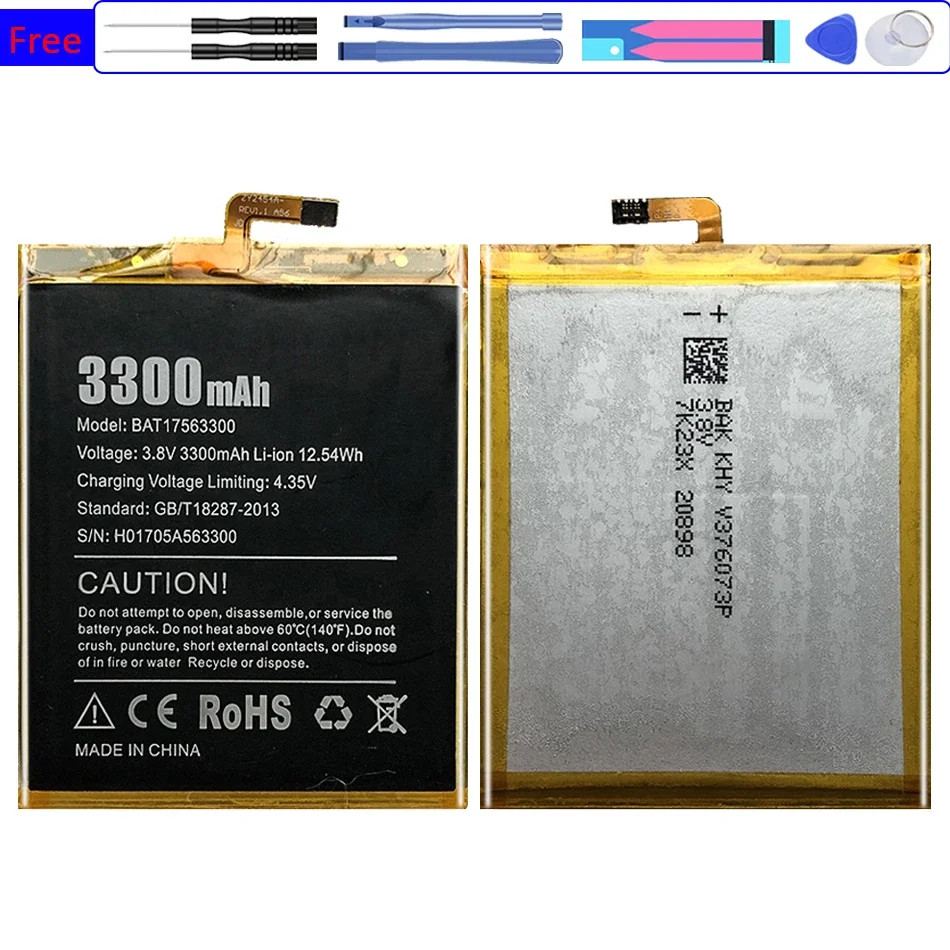 

Аккумулятор 3300 мАч BAT17563300 Для Doogee Shoot 1 аккумулятор 5,5 дюйма