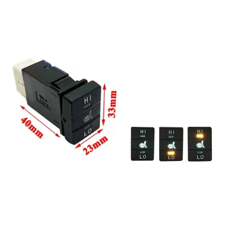 Car Seat Heater Kit Fit 2 Seats 12V 27W for Toyota RVA4