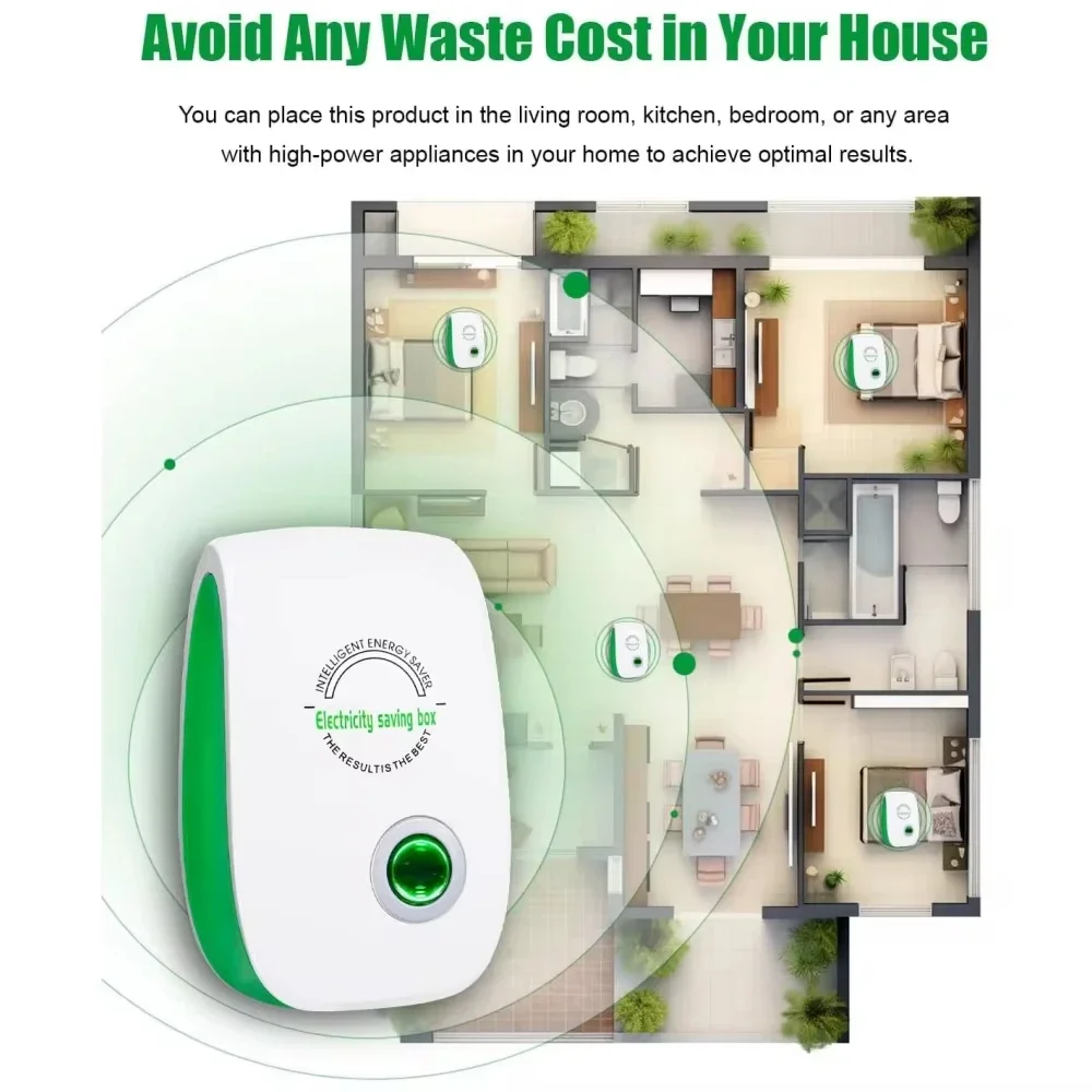 Power Saver US/EU Adapter Intelligent Power Factor Saving Device Cost Reducing Home Office
