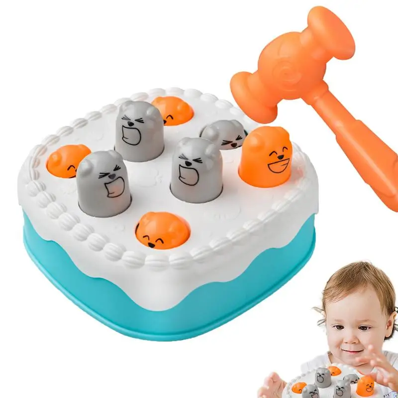 Hammering Pounding Toy Cake Shape Wack Mole Hammer Games Interactive Toys Early Learning And Interactive Play For Kids Toddler