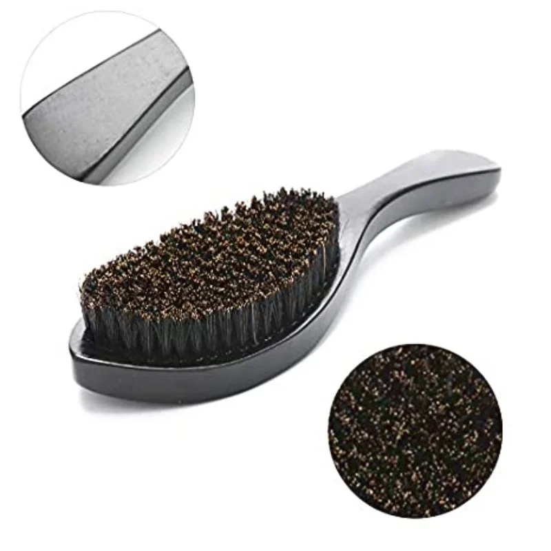 Ebo Premium Wave Brush 360 Wave Brush Made With Pure Black Boar Bristle  Hair Brush Hard Brush With Long wood Handle