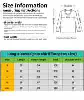 La nouvelle chemise POLO à manches longues pour hommes pour le printemps et l'automne 2025 présente une impression de motifs 3D décontractés et à la mode 6