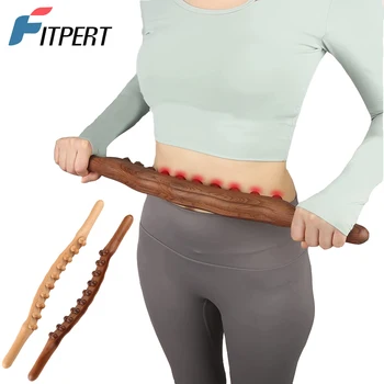 Wood Therapy Lymphatic Drainage Massage Roller Stick Tools, Fascia Blaster Stomach Cellulite Massager for Neck Back Waist Leg