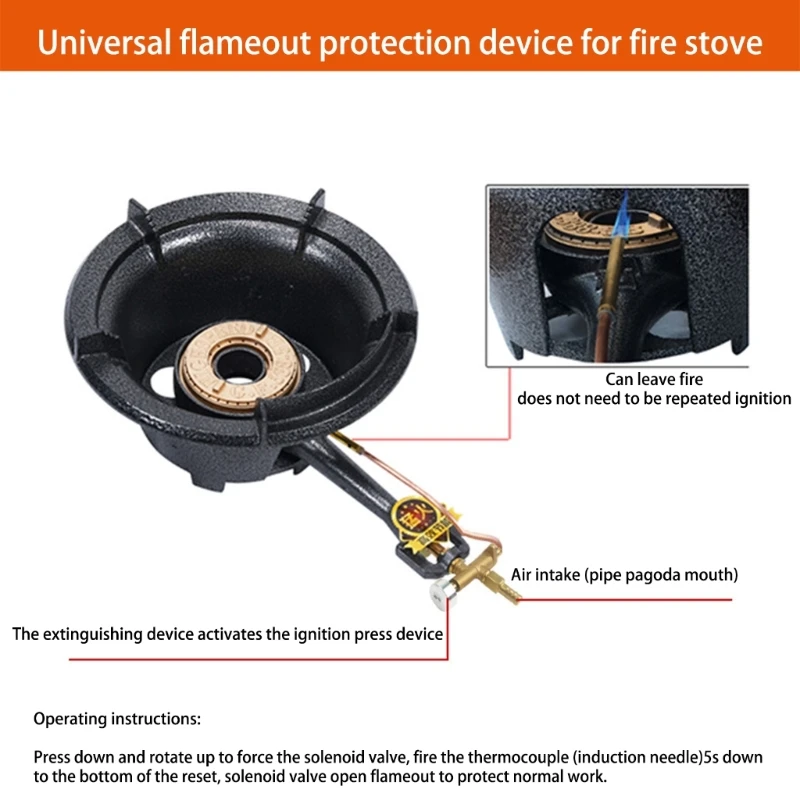LPG Control Kits Reliable Operation Fire Pit Grill Heater Flame Failure Valves A6HB