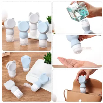 Portable Cosmetic Containers Empty Shampoo Holder Lotion Cream Packing Travel Kit Silicone Refillable Bottle Spray Bottle