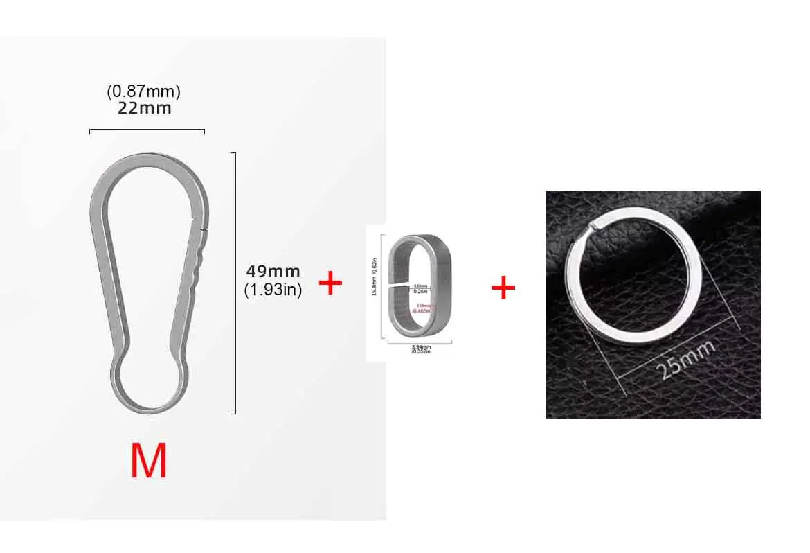 Titanium Alloy Quick-Hang Keychain with Horseshoe Clasp
