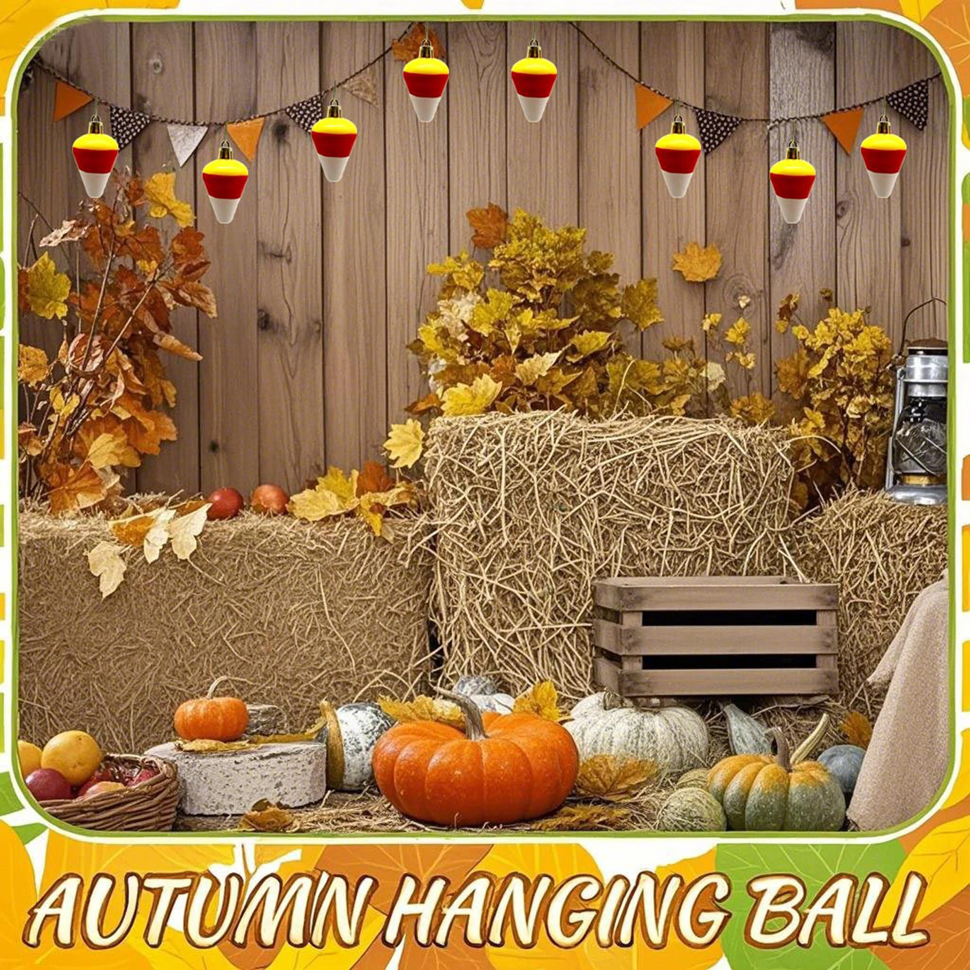 Thanksgiving Decorations 12 Piece Set Autumn Harvest Hanging Ornaments for Home Party Festive Fall Cornucopia Theme