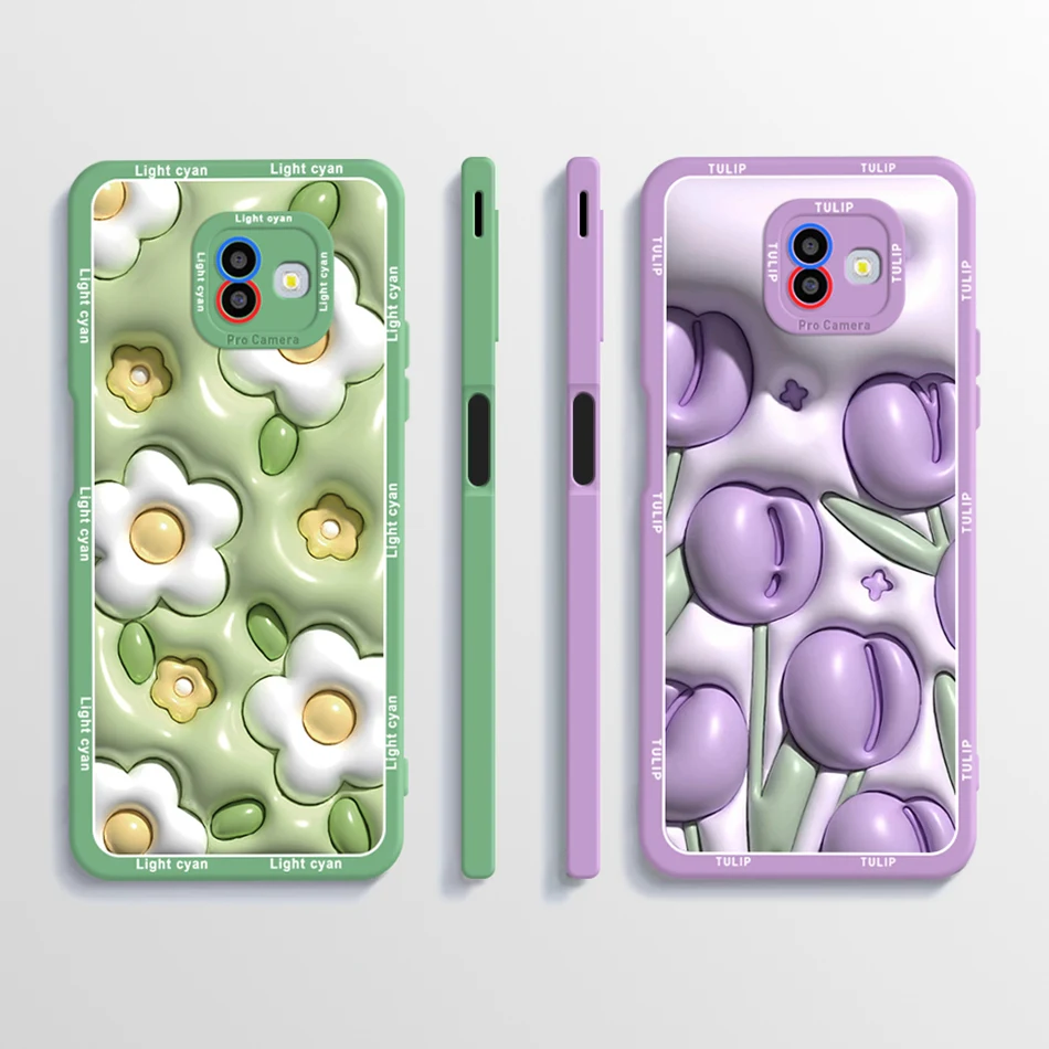 Custodia Tulip Flower Per Samsung Galaxy J6 Plus J6 + 2018 Cover Per Telefono Paraurti In Silicone Morbido Opaco Per Samsung J6 Plus J610 J610F Capa