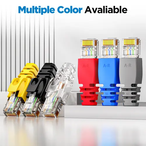 AMPCOM RJ45 Ethernet Network Cable Strain Relief Boots Cable Connector Plug Covers for CAT5 CAT5e CAT6 (Plastic) - Image 2