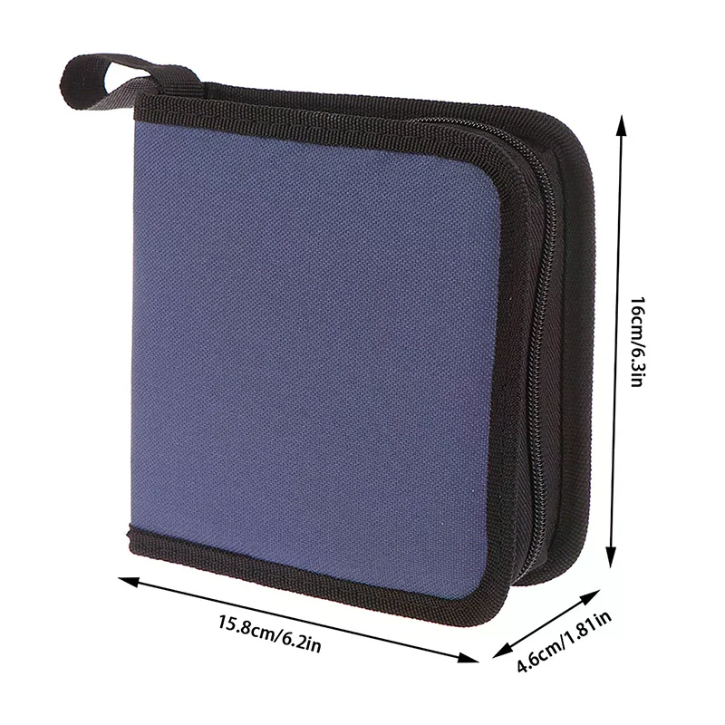 Compact CD/DVD Storage Binder with 40 Disc Capacity and Secure Zip Closure