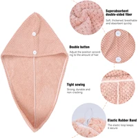 New Pearl Cotton Hair Towel Wrap Super Absorbent Quick Dry Hair Towels Microfiber Hair Hat Caps For Drying Curly Long Thick Hair 3
