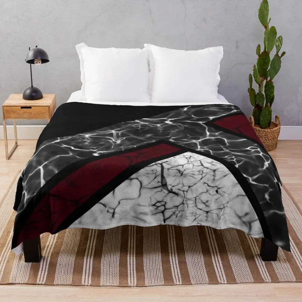

Maroon Black Marble Throw Blanket funny gift Single Decoratives Blankets