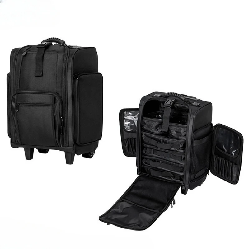 

Lightweight Trolley Cosmetic Case Beauty Cosmetic Tool Box Portable Trolley Bag Cosmetic Luggage Multifunctional storage box