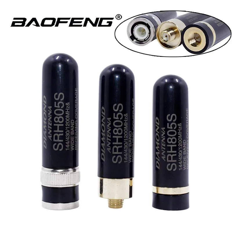 

Diamond SRH805S SMA-Female/SMA-Male/BNC Antenna Dual Band Mini Short Antenna for Baofeng UV-5R UV-82 UV-S9 PLUS Walkie Talkie