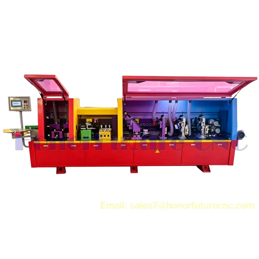 자동 PVC MDF 목재 엣지밴딩 기계, 가구 트리밍 목공 기계용 프리밀링 엣지밴딩 기계