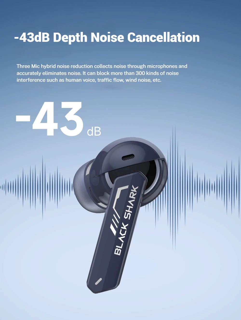 Black Shark JoyBuds Plus Esports Version TWS Bluetooth Earphones In-Ear ENC Noise Cancellation Low Latency Custom Gaming EarBuds