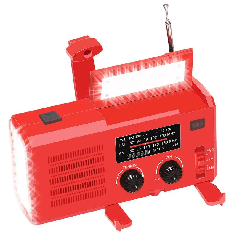 

Hand Crank Radio Multipurpose Weather Radio Hand Crank 4000mah Am/Fm Solar Radio Portable Survival Tools For Outdoor Survival