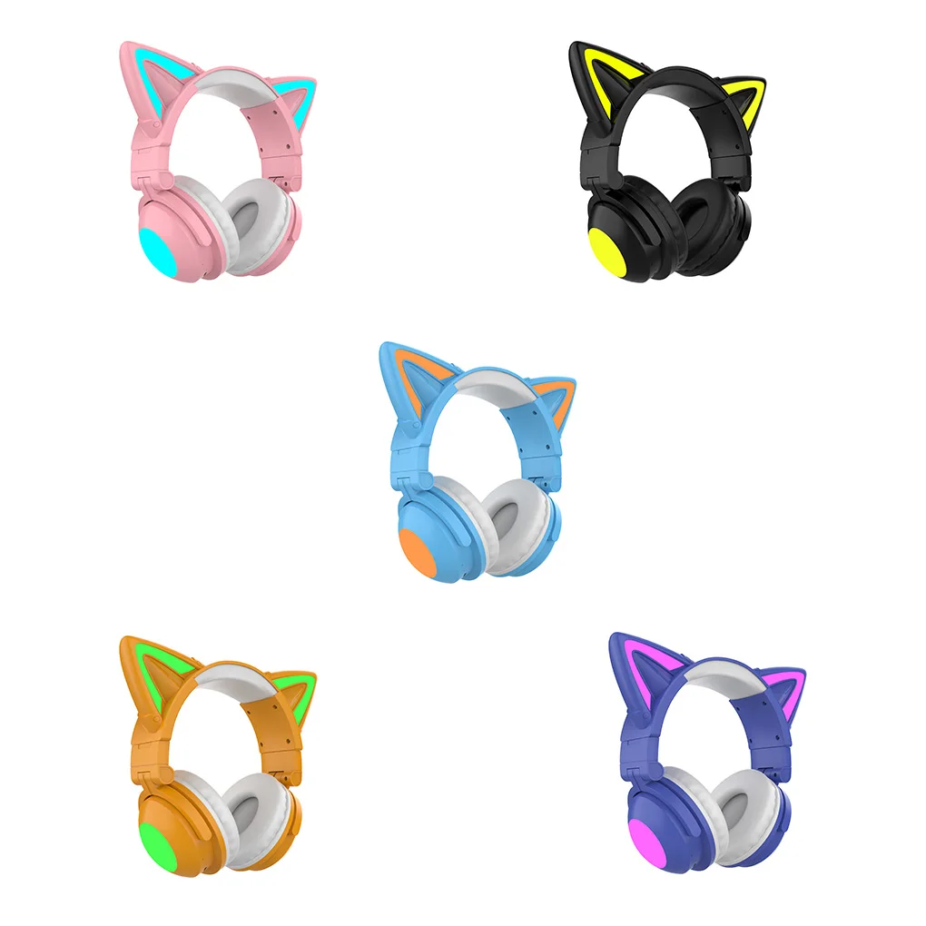 

Adorable Cat Ear Wireless Earphone Gaming Headphone Noise Cancelling Computer