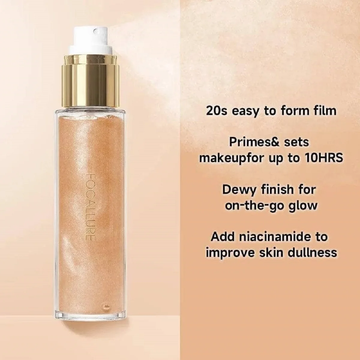 FOCALLURE Glitter Body Spray Pearlescent Long-Lasting Setting Spray Hydrating Mermaid Highlighter Face Makeup Cosmetics 4