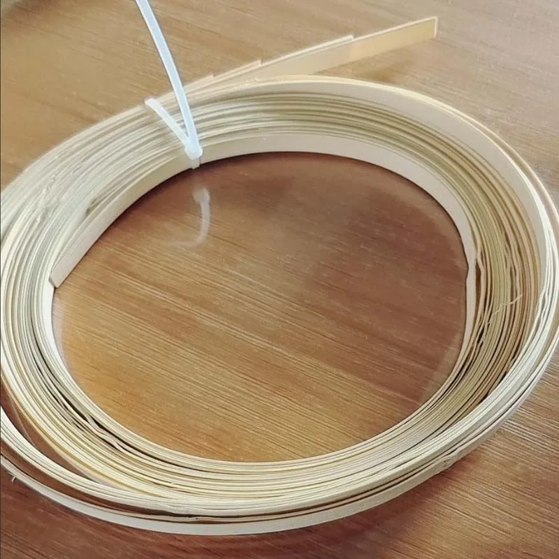 

10 Meters 0.5mm Thickness Flat Bamboo Strips DIY Wedding Graden Flower Decoration Handmade Weaving Basket Chair Material