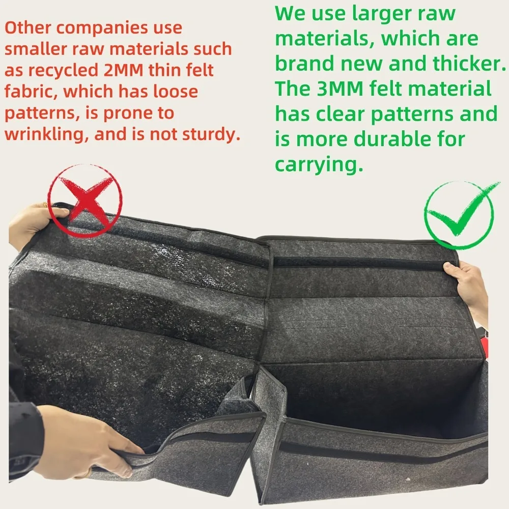 2-Pack Heavy-Duty Foldable Car Trunk Organizer with Open-Top Design - Heavy-Duty Vehicle Storage Bin, Space-Saving Organizer for