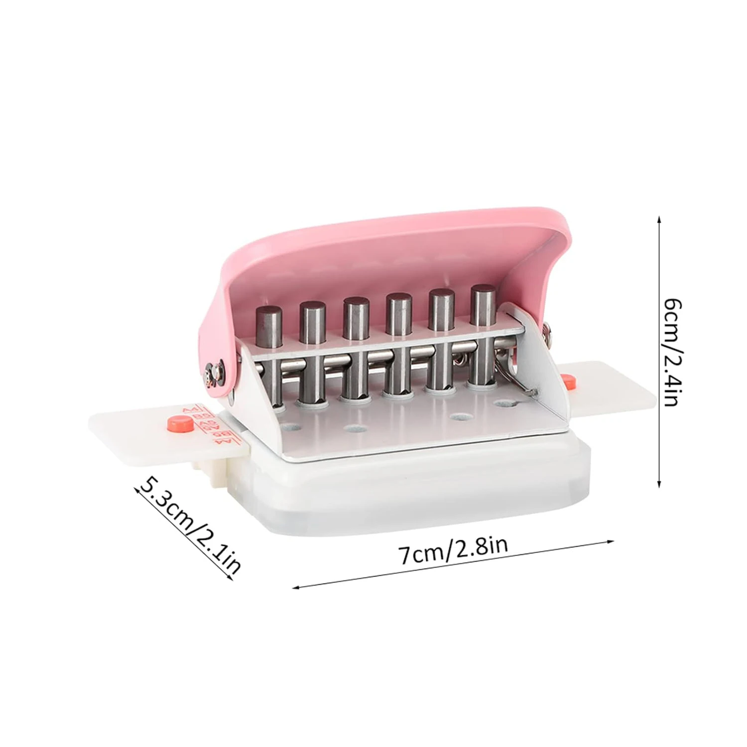 6-hole loose-leaf punch, compatible with A4/B5/A5 paper, portable binding machine, suitable for office document binding. - 3