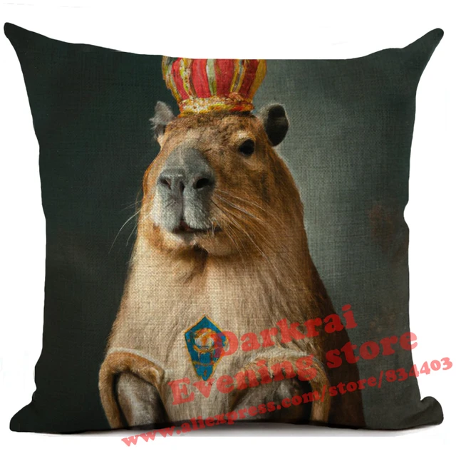 Niedlichen Tier Capybara Kissen Abdeckung Carpincho Gedruckt Dekoration  Wurf Kissen Wohnzimmer Sofa Dekorative Kissen