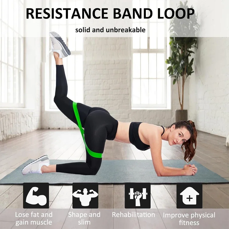 Resistance Bands Set of 5 Exercise for Home Fitness Stretching Strength Training
