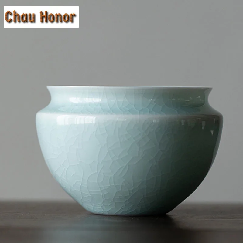 280ml Household Chinese Style Ceramic Tea Wash Bowl Crockery Tea Washing Cup Washing Water Kung Fu Tea Tea Set Small Jian Shui