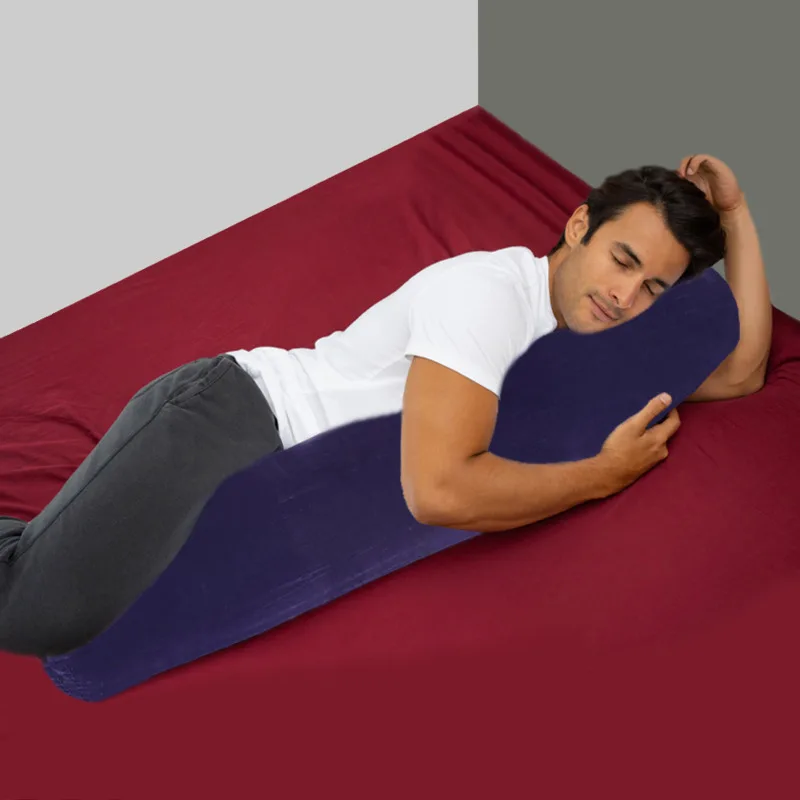 Man Sleeping Hugging Pillow 86cm Long Round Inflatable Bolster Roll