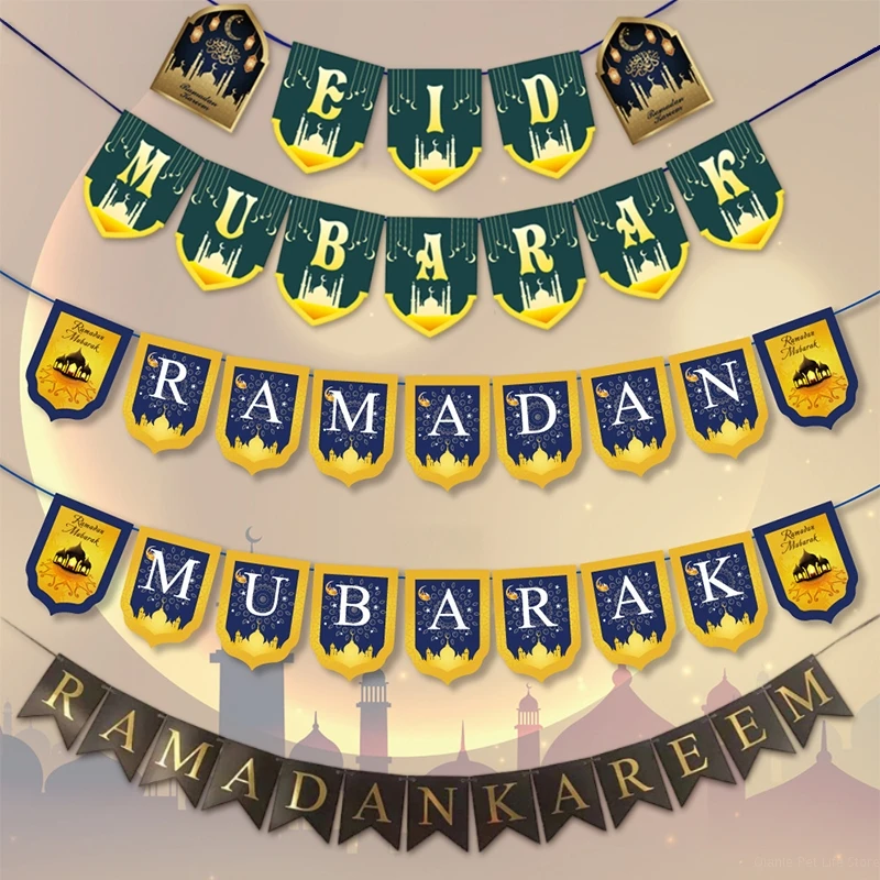 AhfuLife Eid decoraties, Eid Mubarak Decoraties Banner