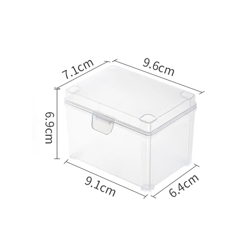 

2Pcs Transparent Idol Photo Storage Case Plastic Kpop Albums Photocards Small Card Collection Organizer Photo Card Holder Box