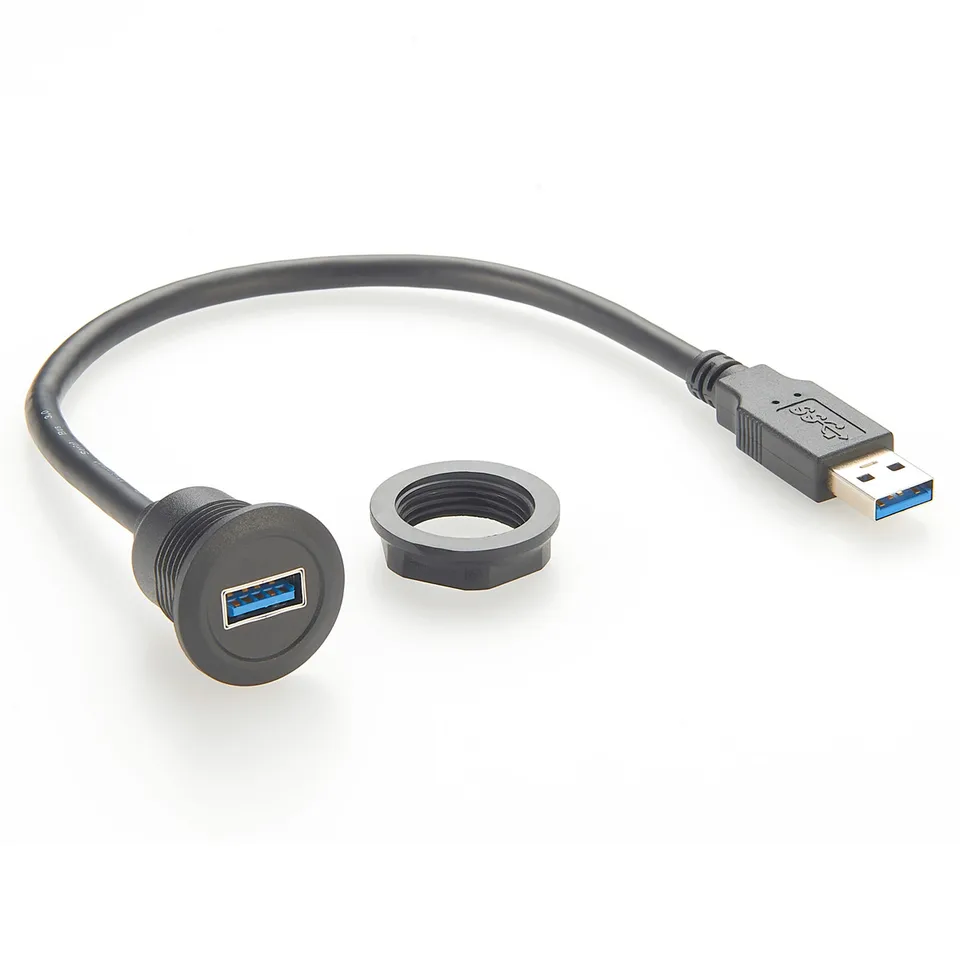 USB 3.0 A Extension Panel Mount Cable
