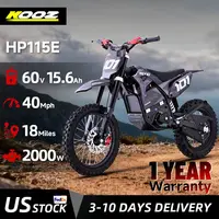 KOOZ HP115E 60V 2000W Electric Motorcycle for Kids and Teens,Electric Dirt Bike Up to 40 MPH & 18 Miles Long-Range.
