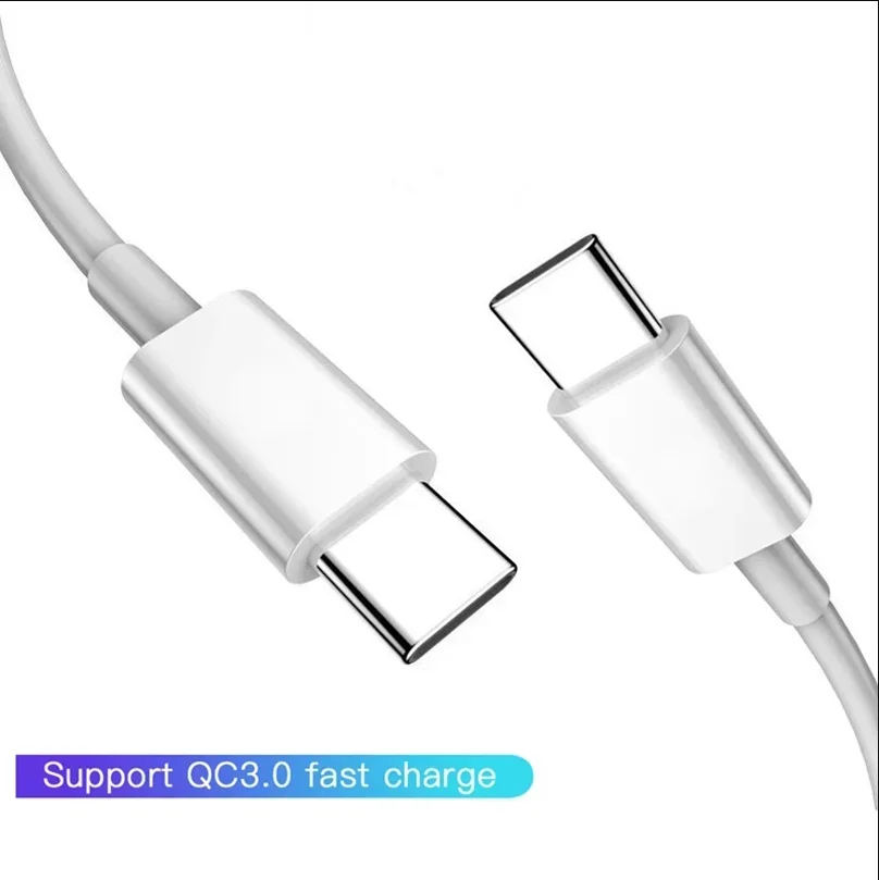 0.3m/0.5m/1m/1.5m/2m 60W 타입 C to 타입 C 고속 충전 휴대폰 데이터 케이블 USB-C 고속 충전 와이어 PD 퀵차지 3.0 데이터 코드