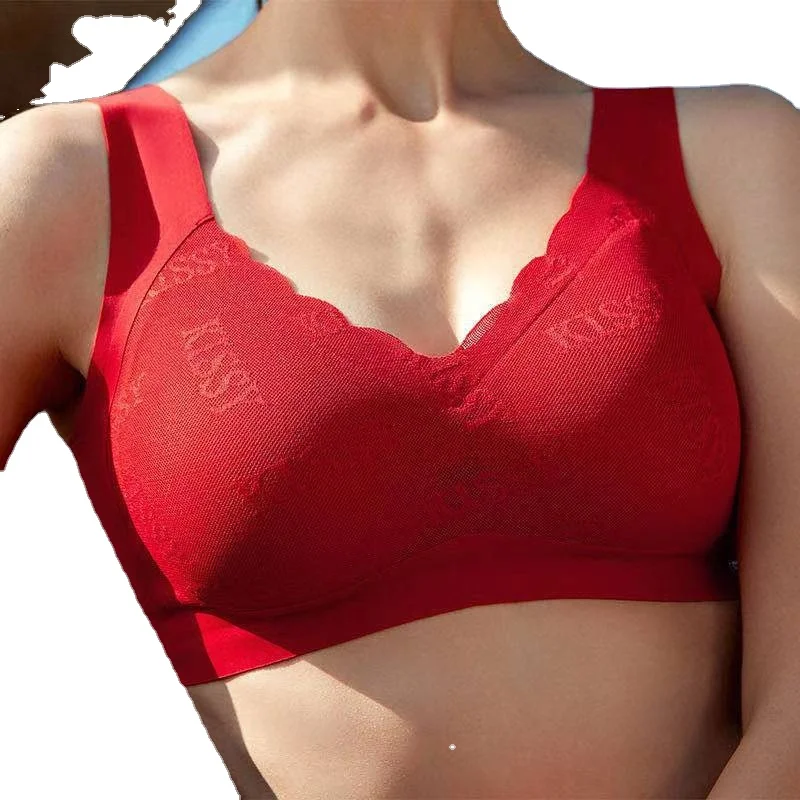 

Kissy underwear New Year platinum red lace vest Benmingnian gathering breast support and breast collection underwire bra