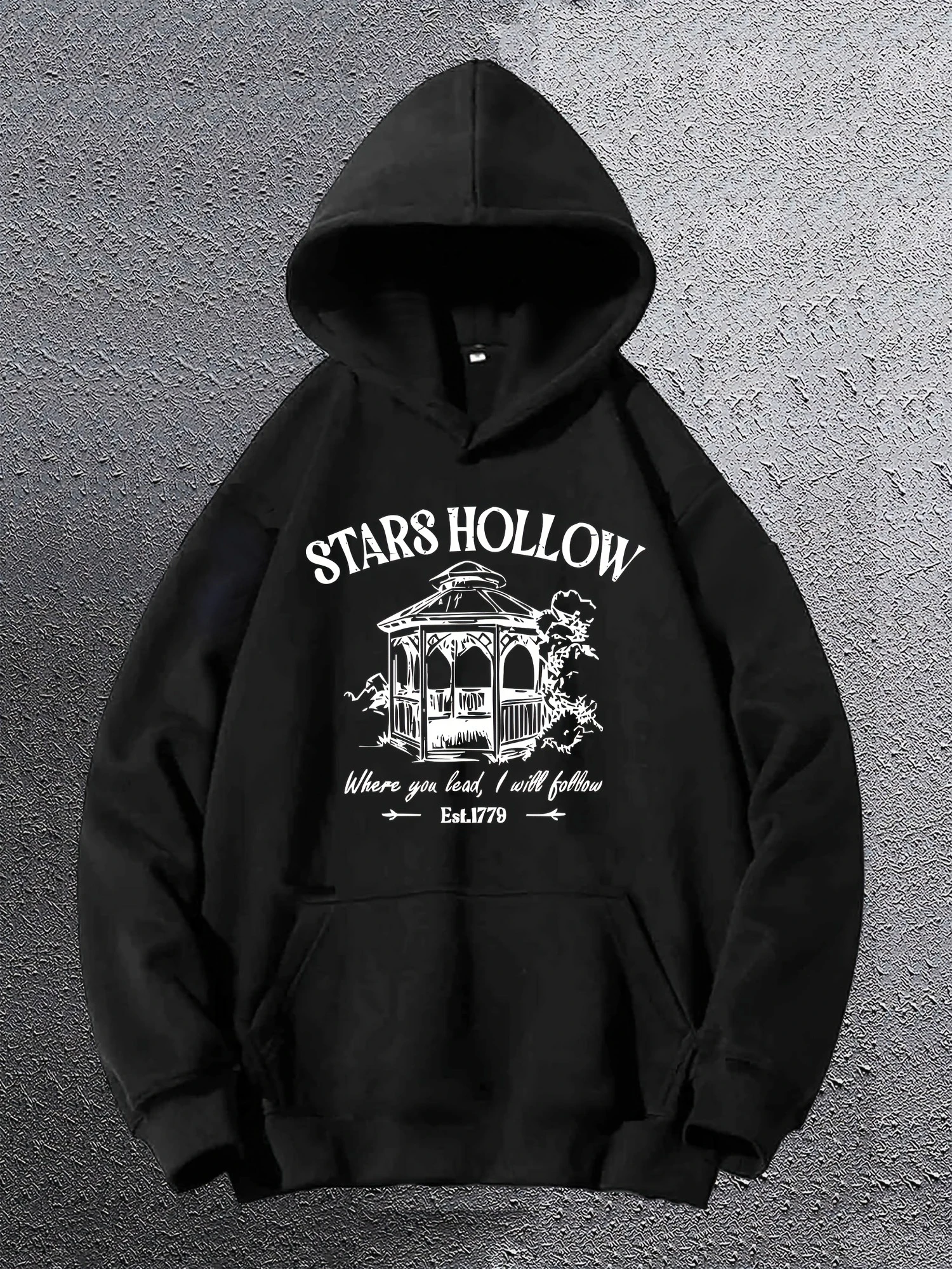 Men's Vintage Stars Hollow Hoodie-Gilmore Girls Inspired, Loose, All-Season, Machine Washable
